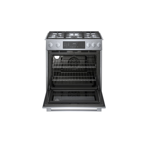 Bosch 800 Series 30" 4.6 cu ft. Slidein Dual Fuel Range with 18k BTU